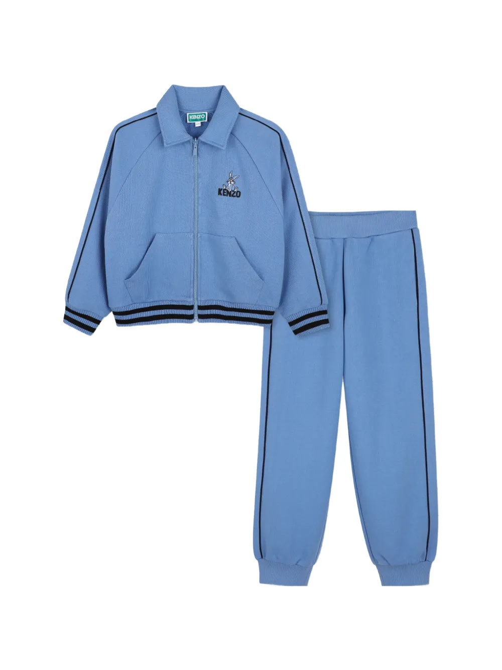 Kenzo Kids Pantaloni sportivi con stampa grafica - Blu