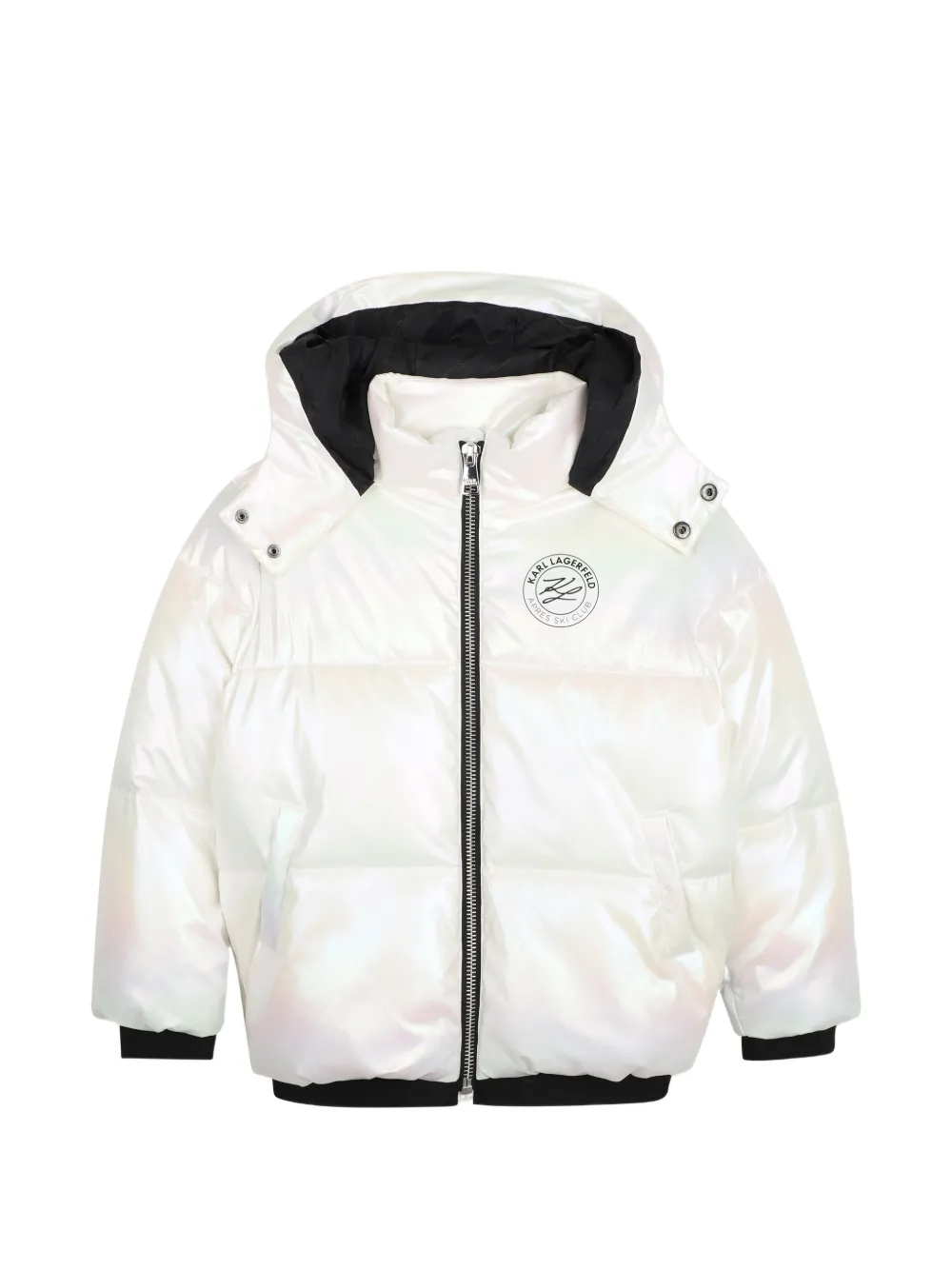 Karl Lagerfeld Kids Piumino con effetto iridescente - Bianco
