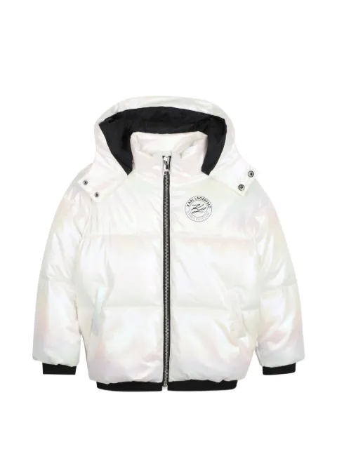Karl Lagerfeld Kids iridescent-finish padded jacket