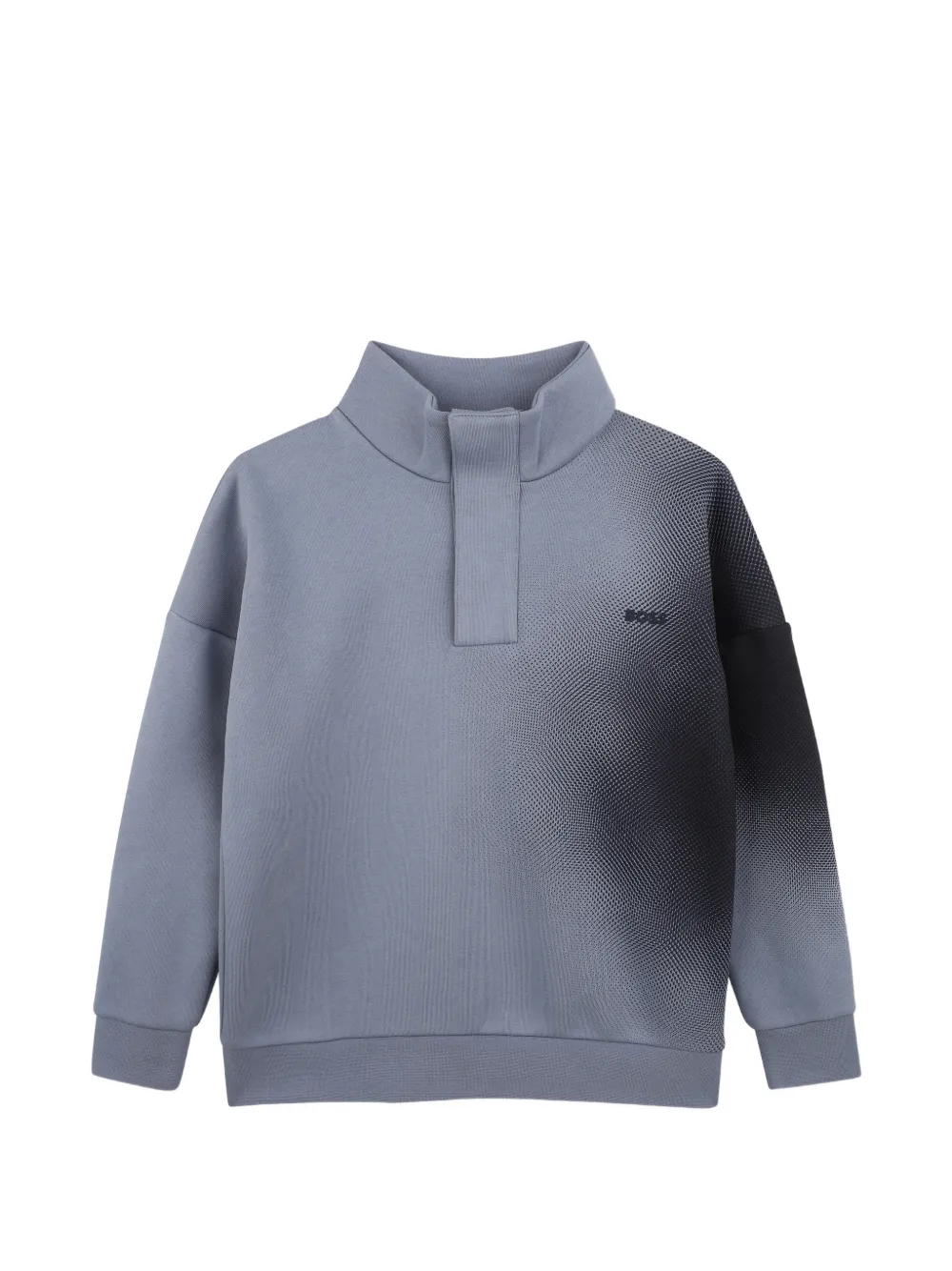 BOSS Kidswear gradient-print high-neck sweatshirt - Grigio