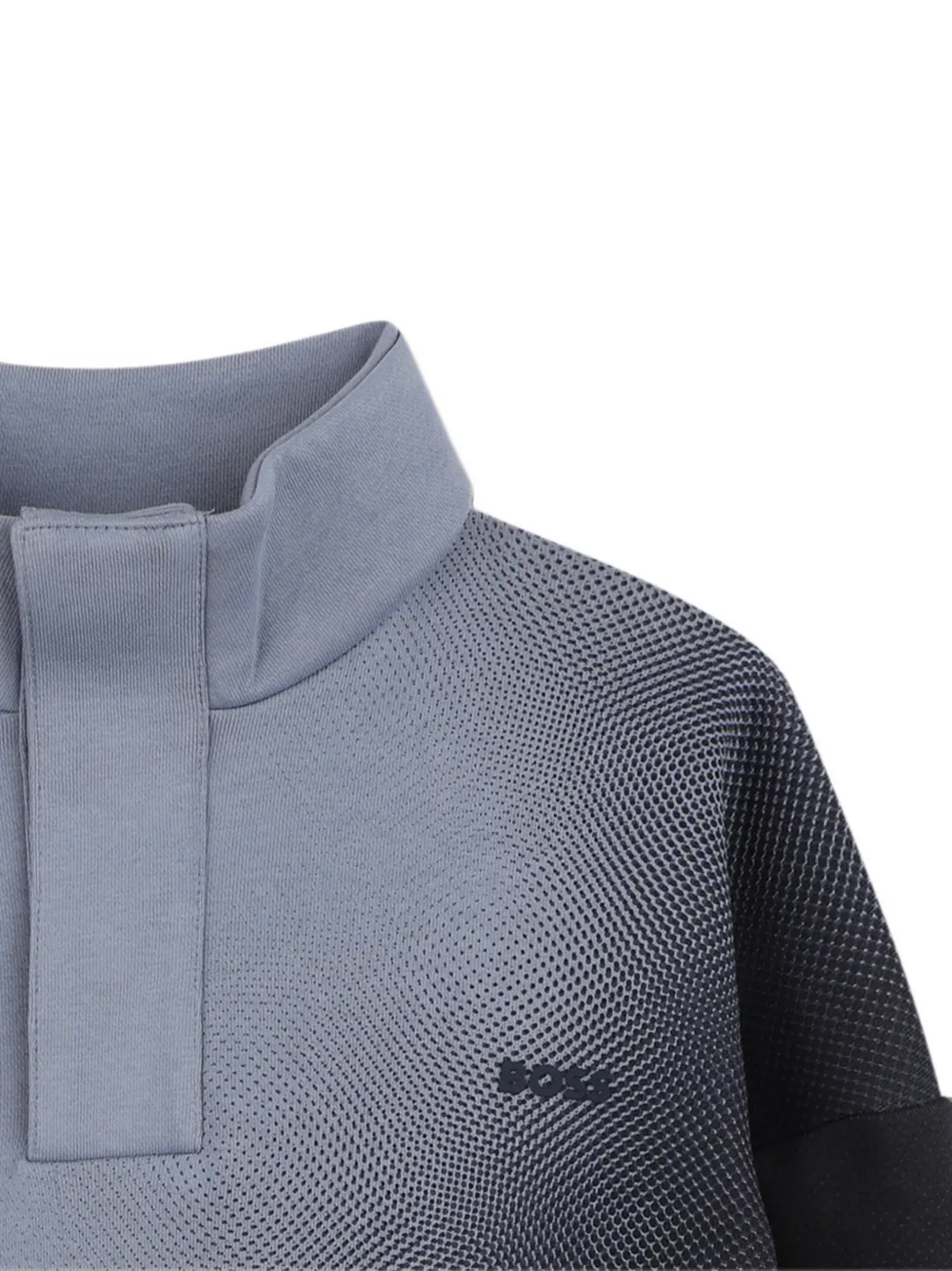 BOSS Kidswear gradient-print high-neck sweatshirt Grijs