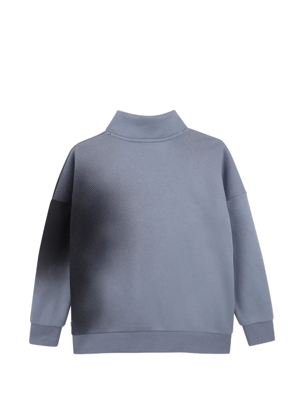 BOSS Kidswear gradient-print high-neck sweatshirt Grijs