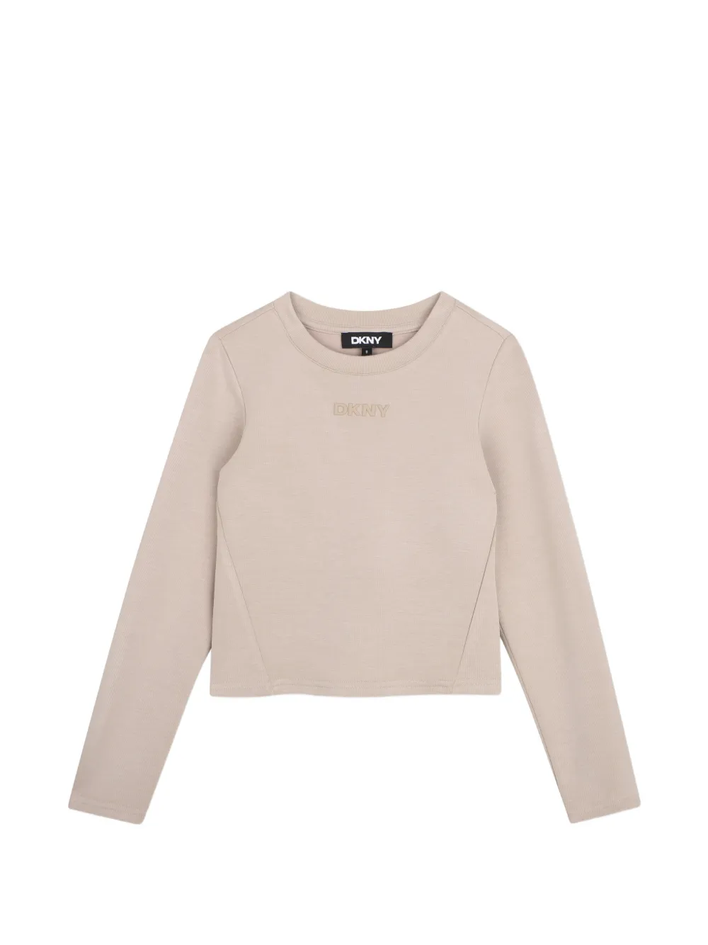 Dkny Kids T-shirt a maniche lunghe con logo - Toni neutri