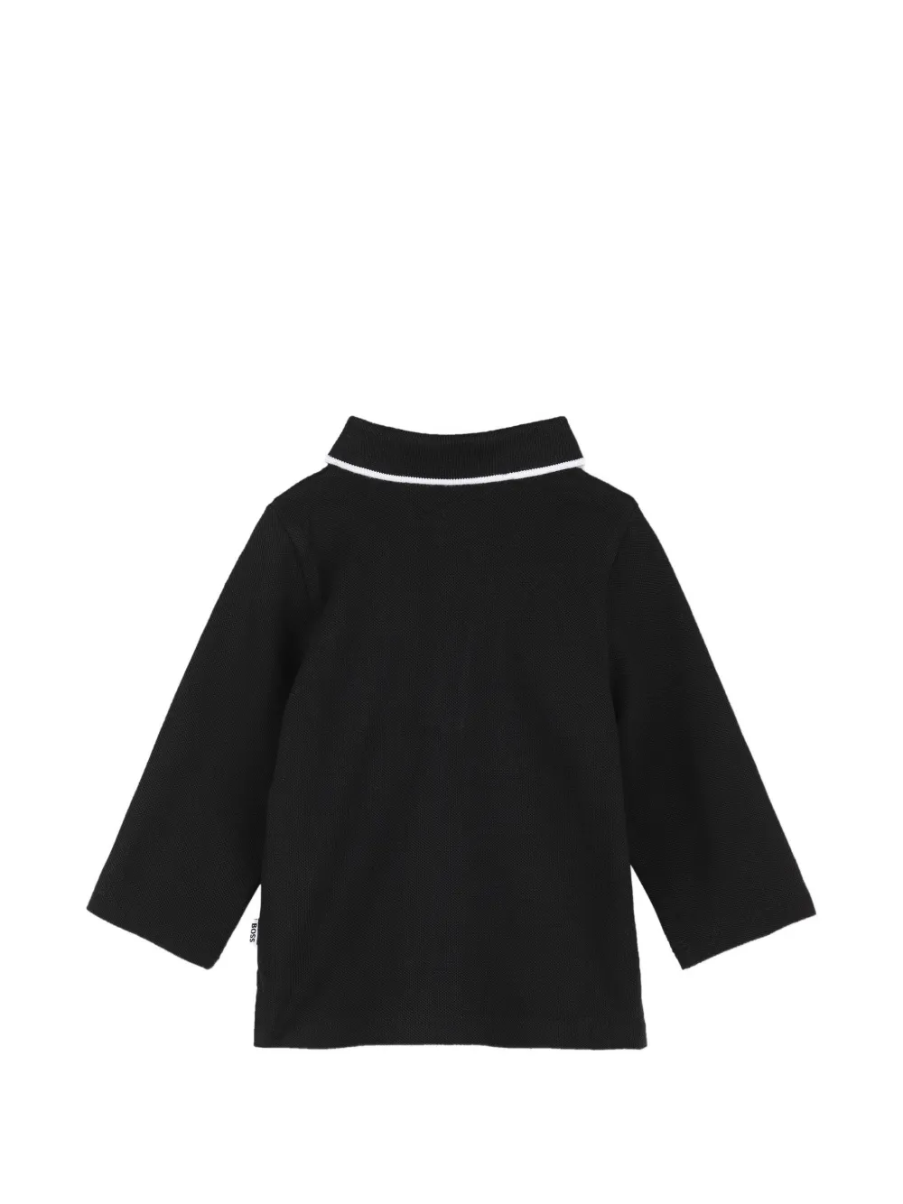 BOSS Kidswear Poloshirt met lange mouwen Zwart