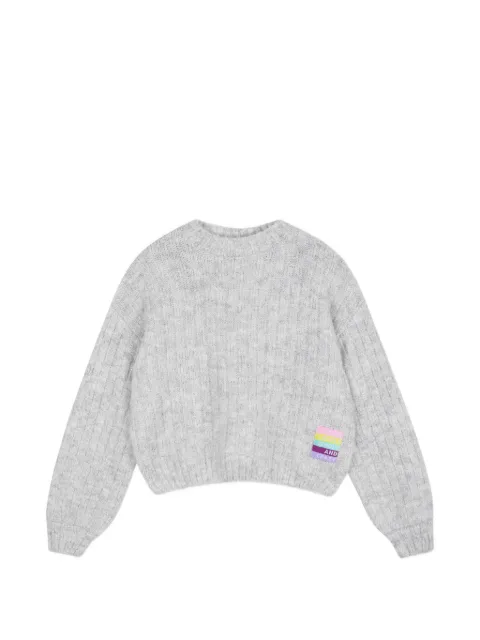 Billieblush sequin-embellished logo-patch sweater