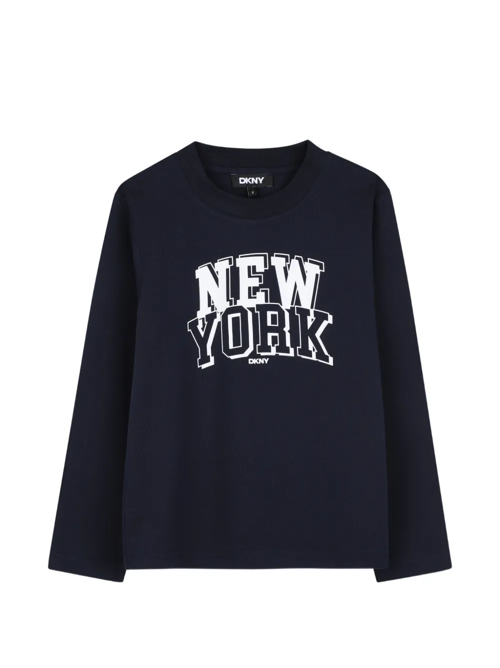 Dkny Kids T-shirt a maniche lunghe con logo - Blu