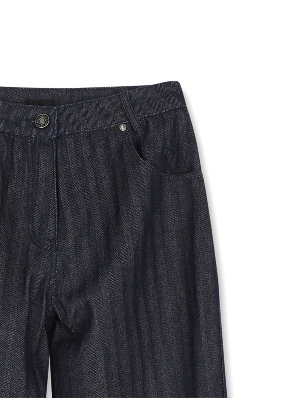 Givenchy Kids Jeans met visgraatpatroon Blauw