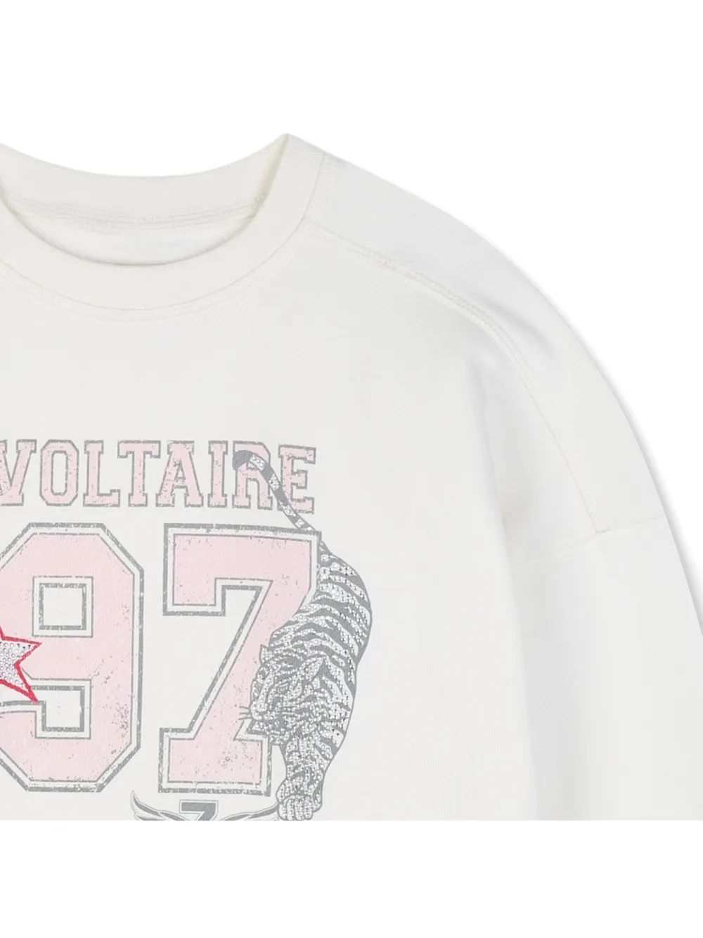 Zadig & Voltaire Kids Sweater met grafische print Beige