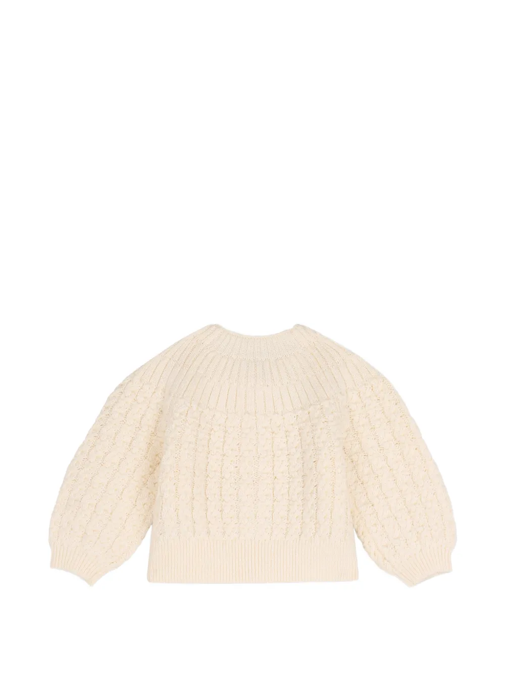 Chloé Kids Kabelgebreid vest Beige