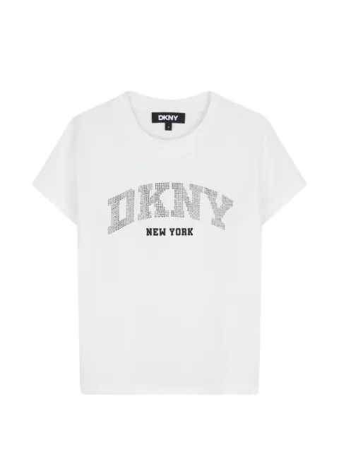 Dkny Kids 라인스톤 장식 반소매 티셔츠