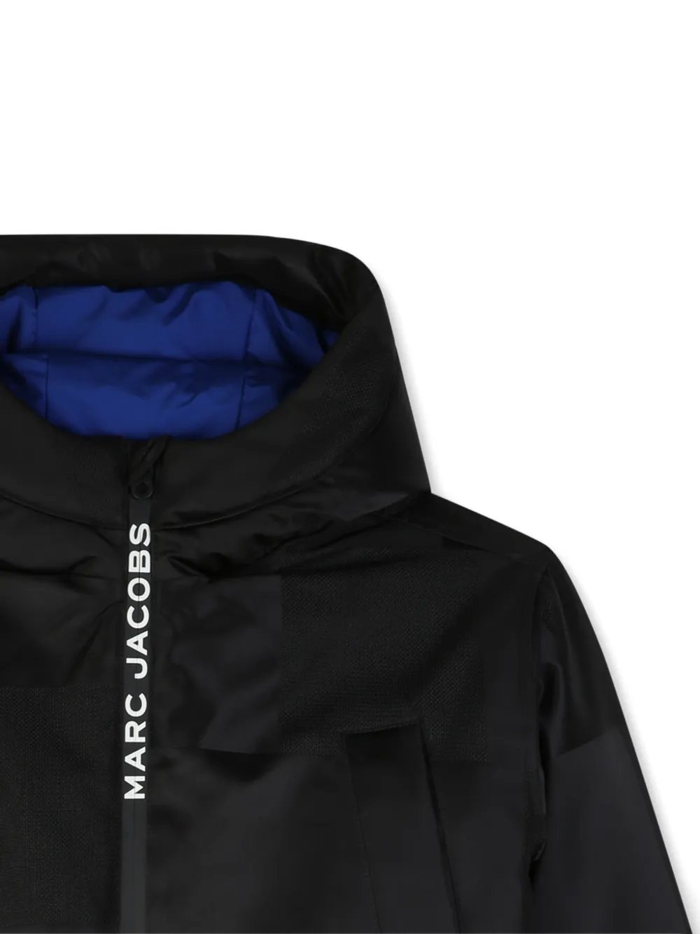 Marc Jacobs Kids Parka met geborduurd logo en patchwork Zwart