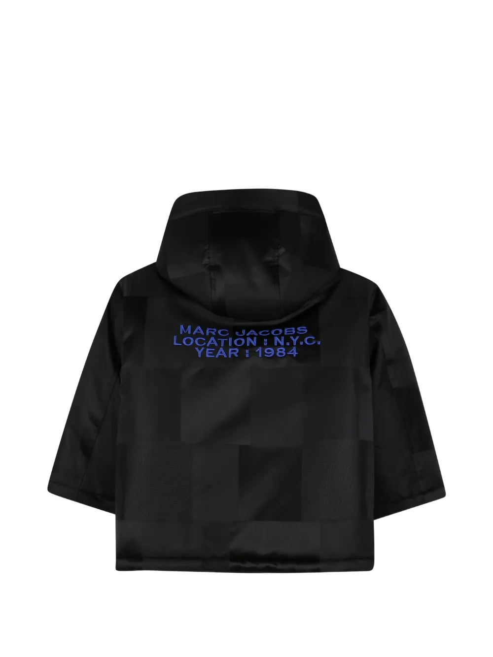 Marc Jacobs Kids Parka met geborduurd logo en patchwork Zwart