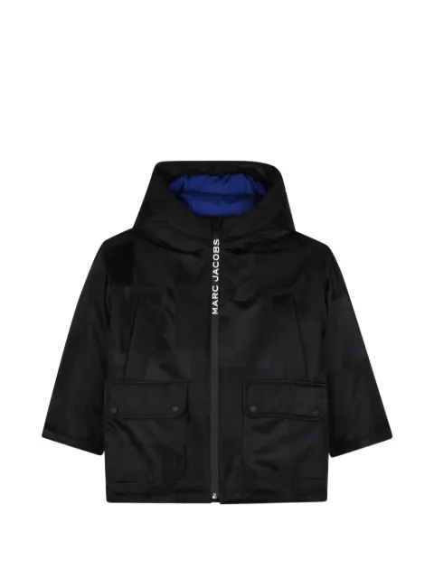 Marc Jacobs Kids logo-embroidered patchwork parka