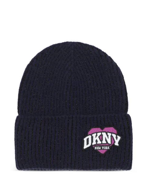 Dkny Kids ribstrikket hue med logomærke