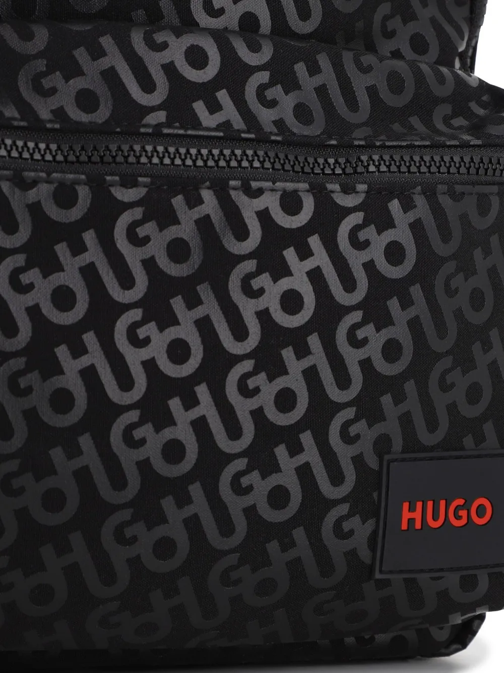 HUGO KIDS Rugzak met monogram Zwart