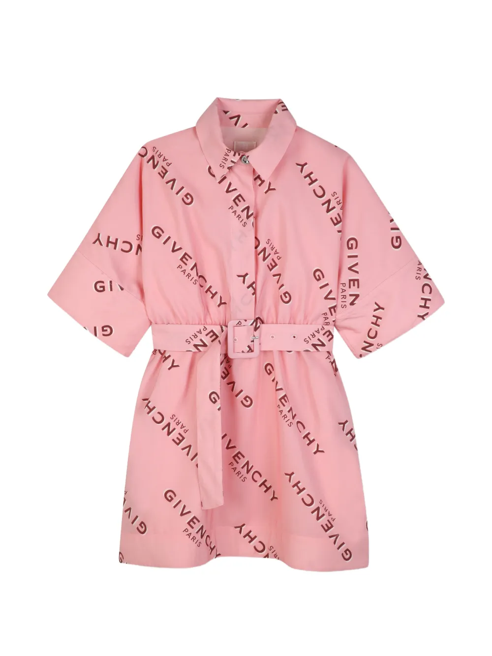 Givenchy Kids logo-print belted dress - Rosa