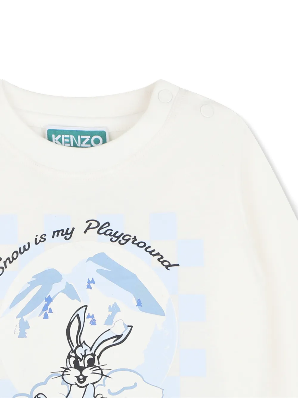 Kenzo Kids T-shirt met grafische print Wit