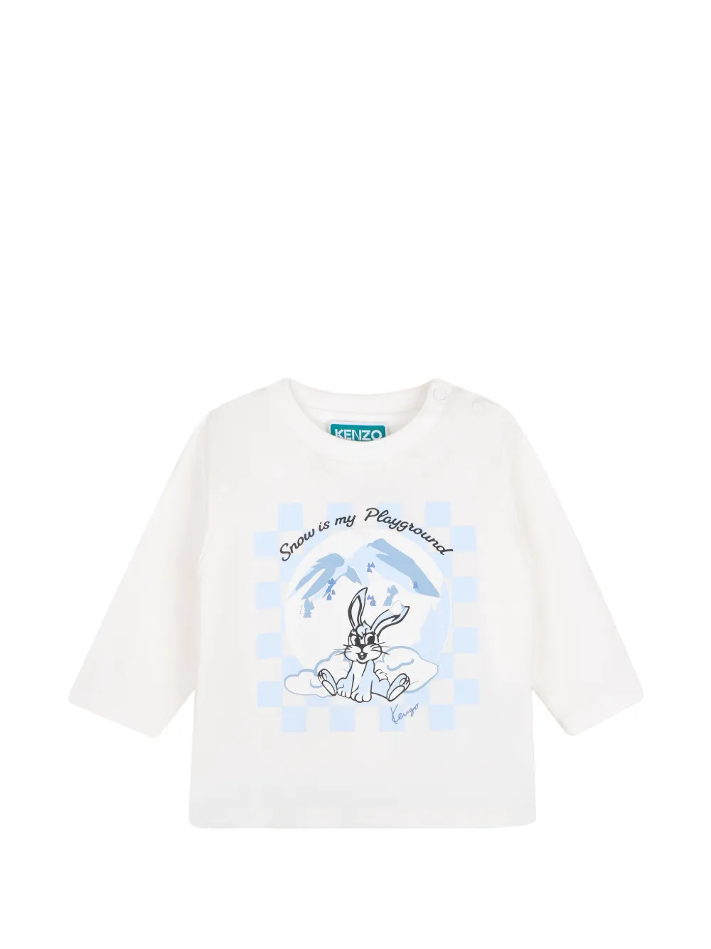 Kenzo Kids graphic-print long-sleeve T-shirt - Bianco