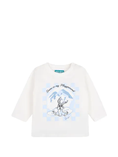 Kenzo Kids graphic-print long-sleeve T-shirt