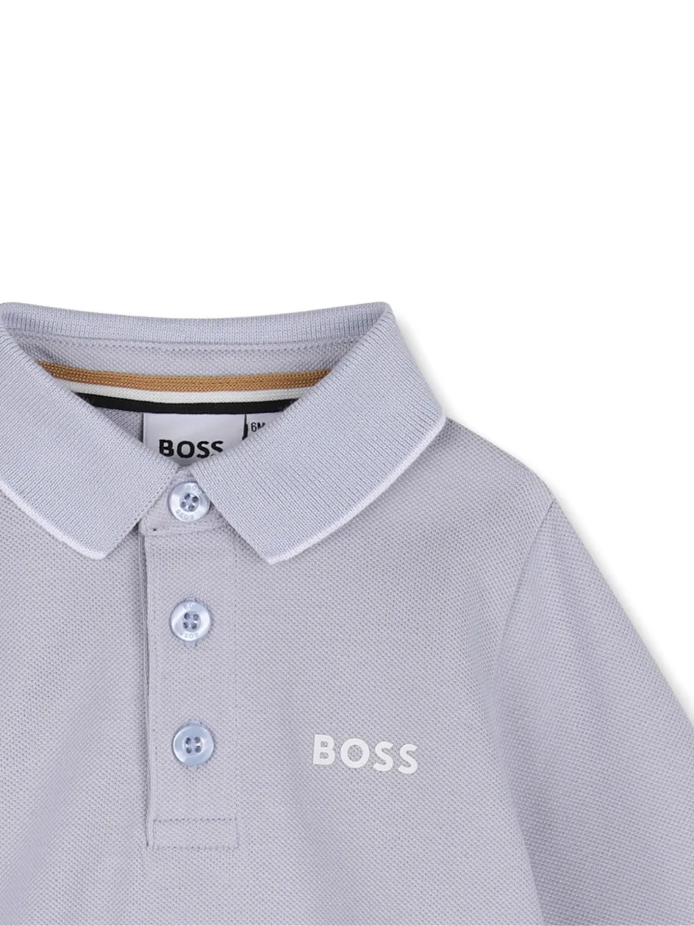 BOSS Kidswear Poloshirt met logoprint Blauw