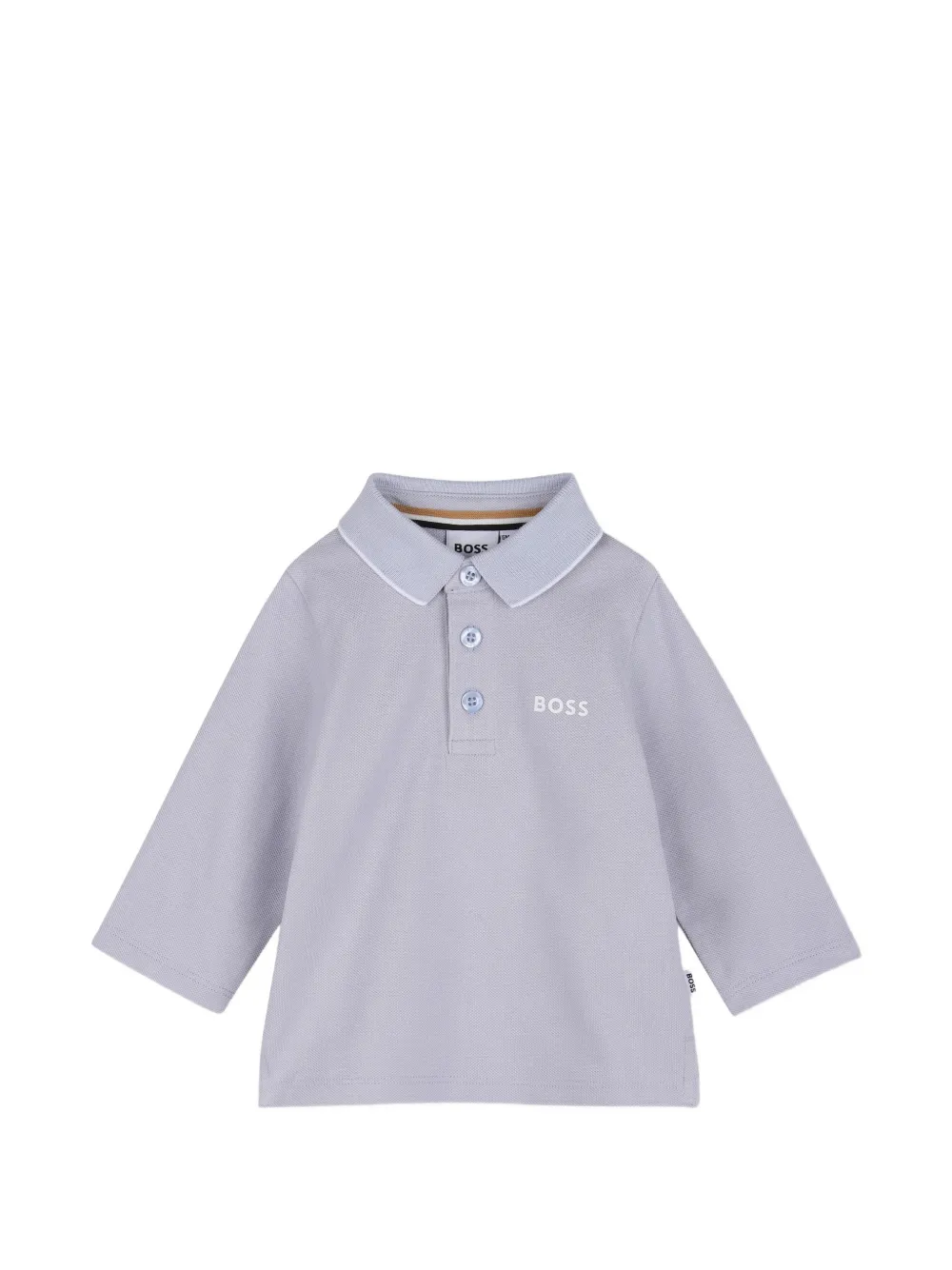 BOSS Kidswear Polo a maniche lunghe con stampa - Blu