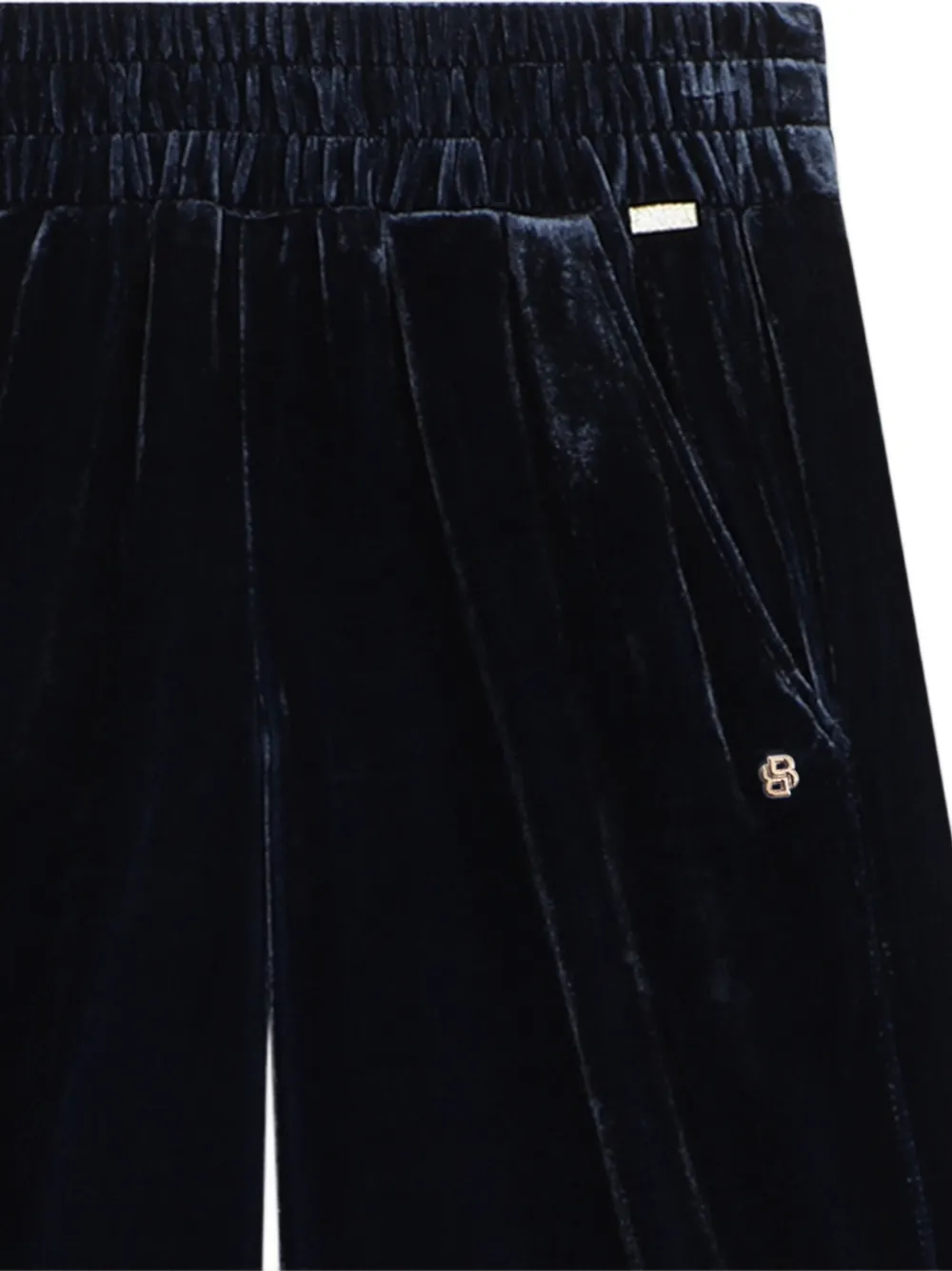 BOSS Kidswear Broek met wijde pijpen Blauw