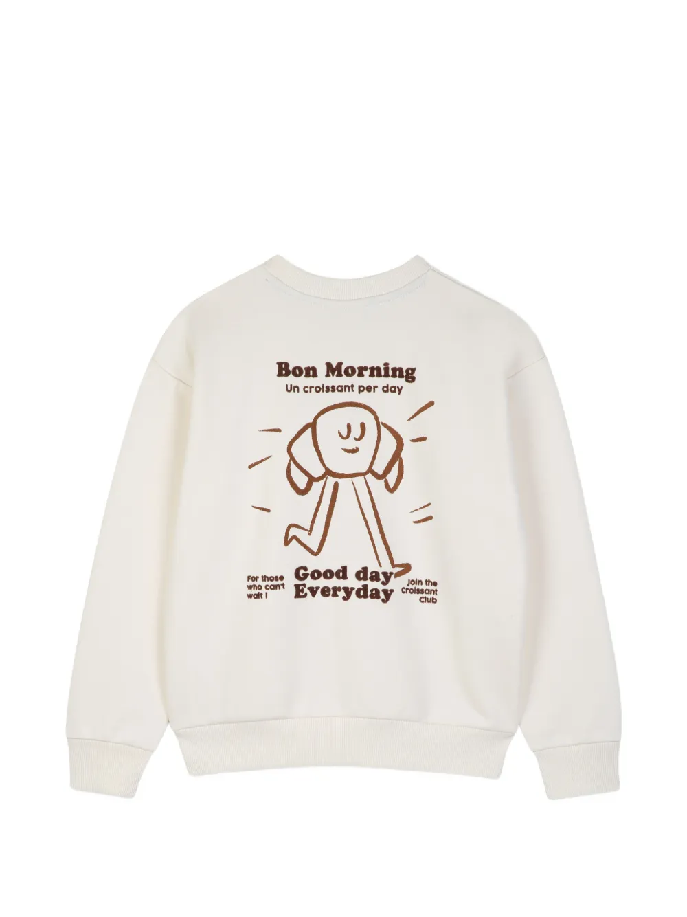 Kids Around Trui met grafische print en lange mouwen Beige