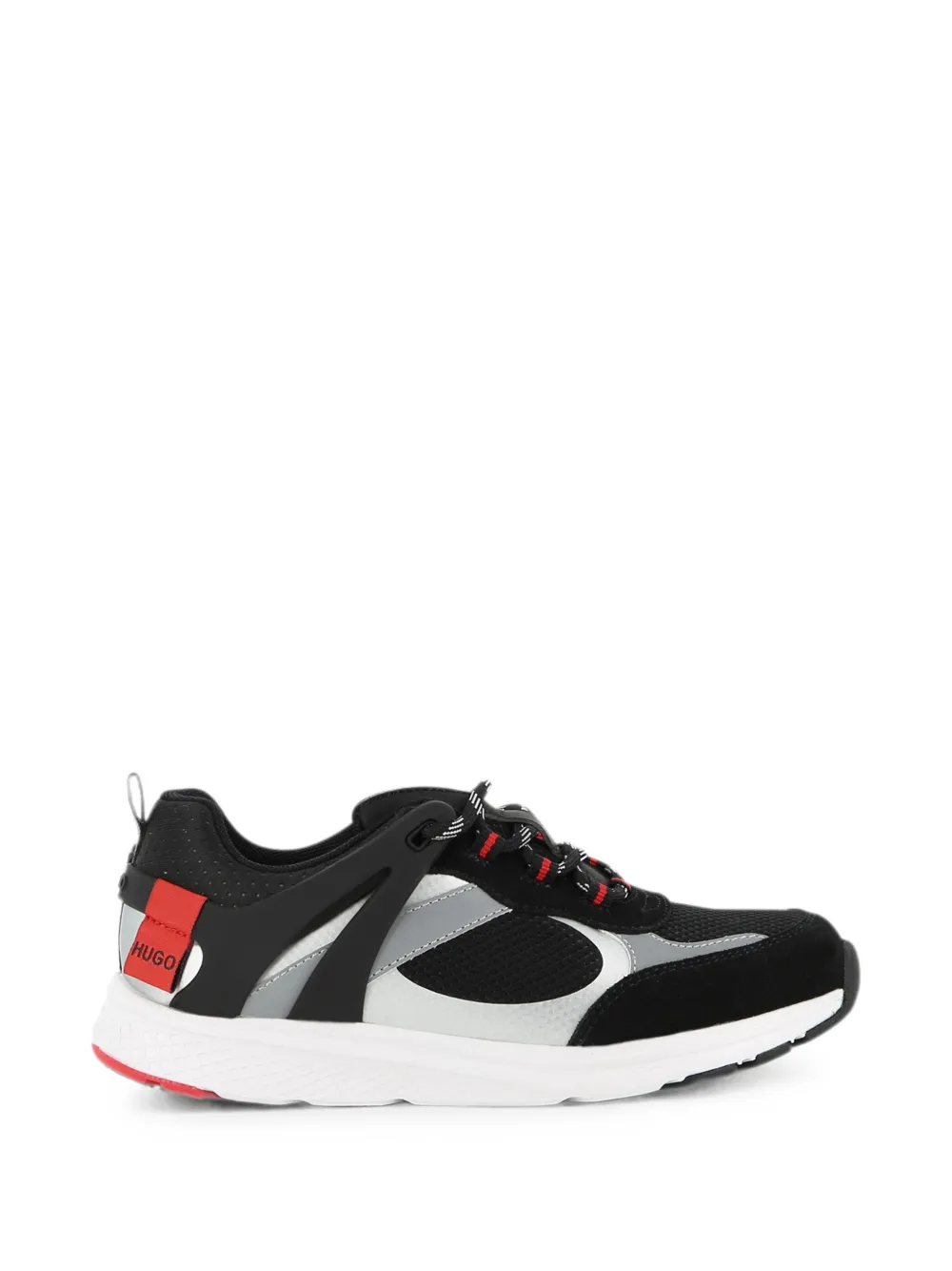 HUGO KIDS panelled mesh sneakers Zwart
