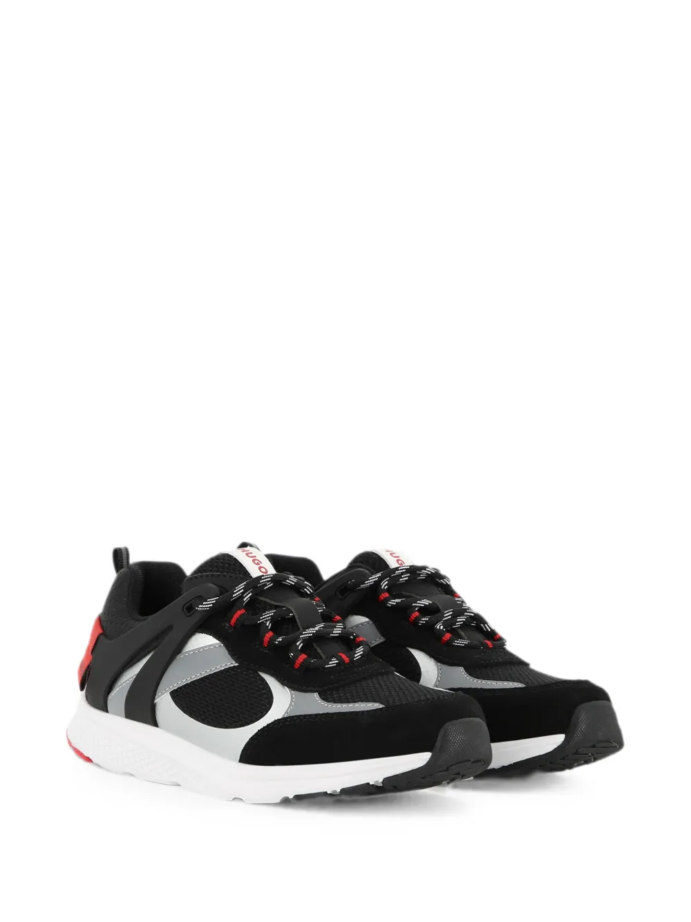 HUGO KIDS panelled mesh sneakers Zwart