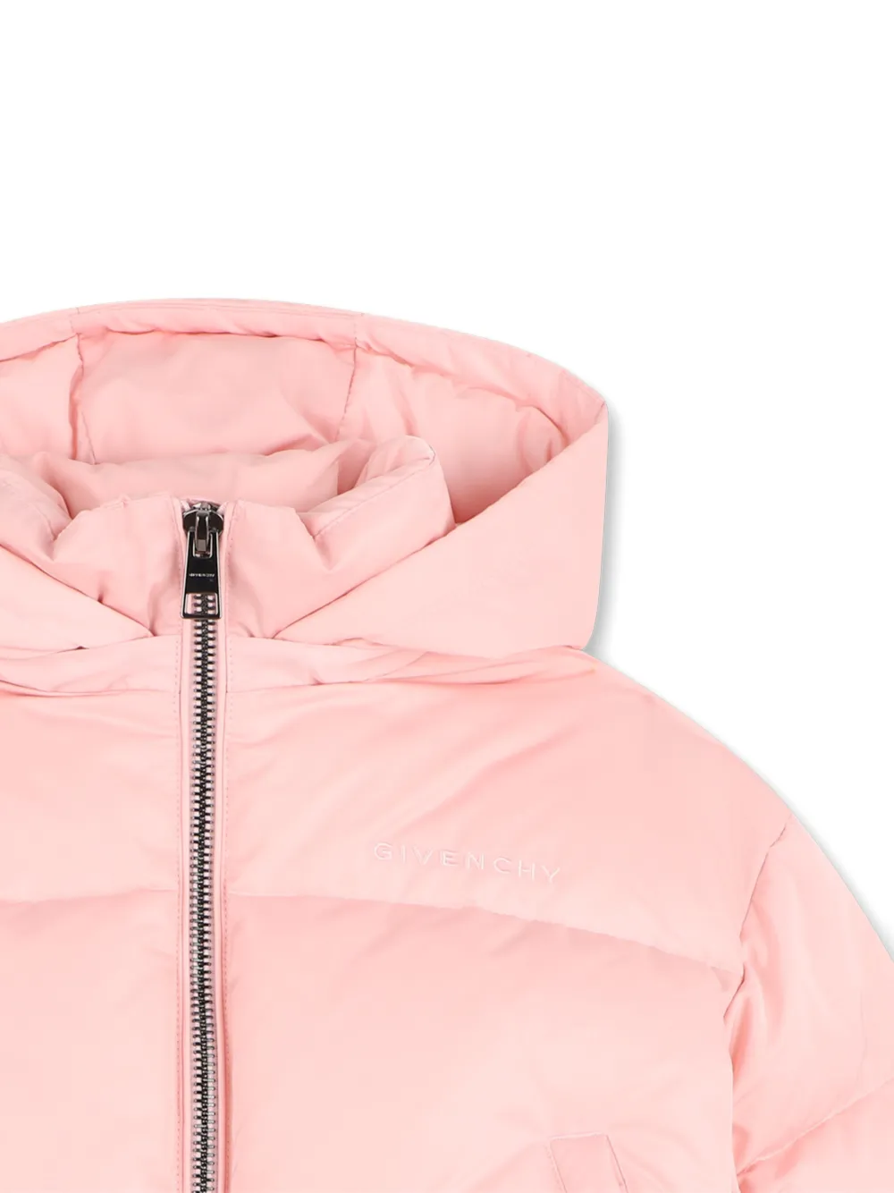Givenchy Kids Gewatteerd jack met capuchon Roze