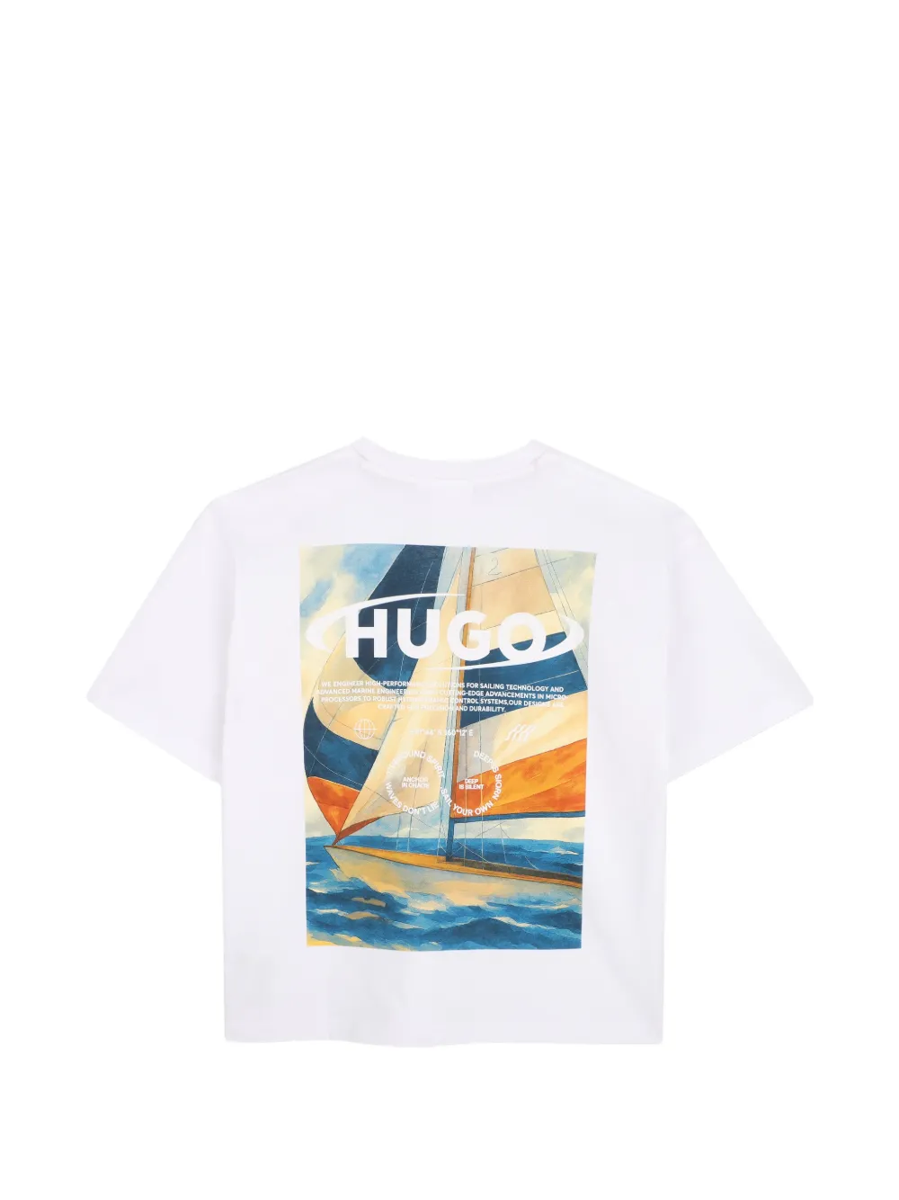 HUGO KIDS T-shirt met print Wit