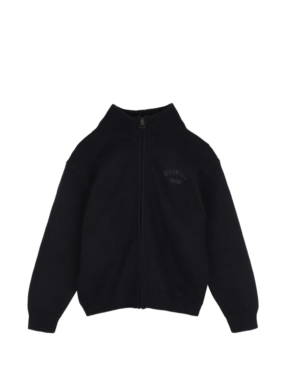 Givenchy Kids Cardigan con zip e logo - Blu