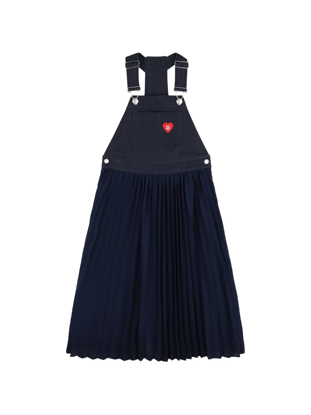 HUGO KIDS robe plissée à col plongeant - Bleu