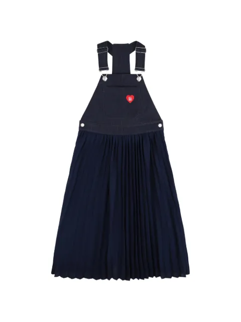 HUGO KIDS pleated pinafore dress