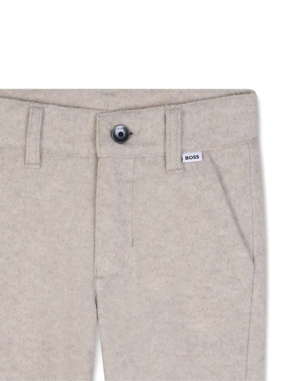 BOSS Kidswear Broek met logopatch Beige