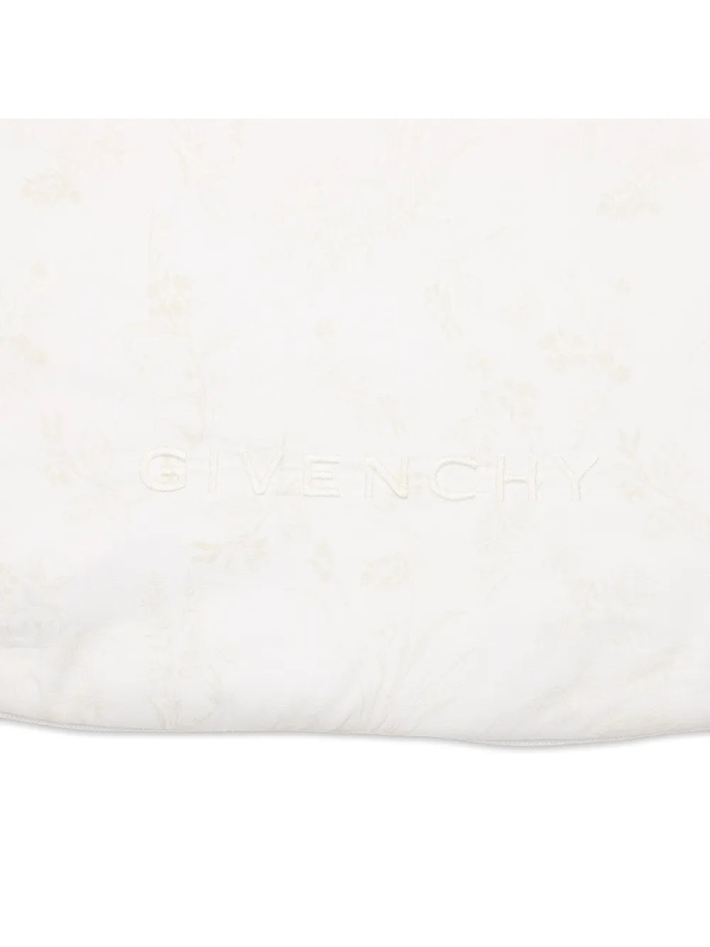 Givenchy Kids Deken met geborduurd logo en bloemen-print Wit
