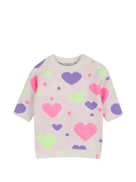 Billieblush heart-intarsia knitted dress