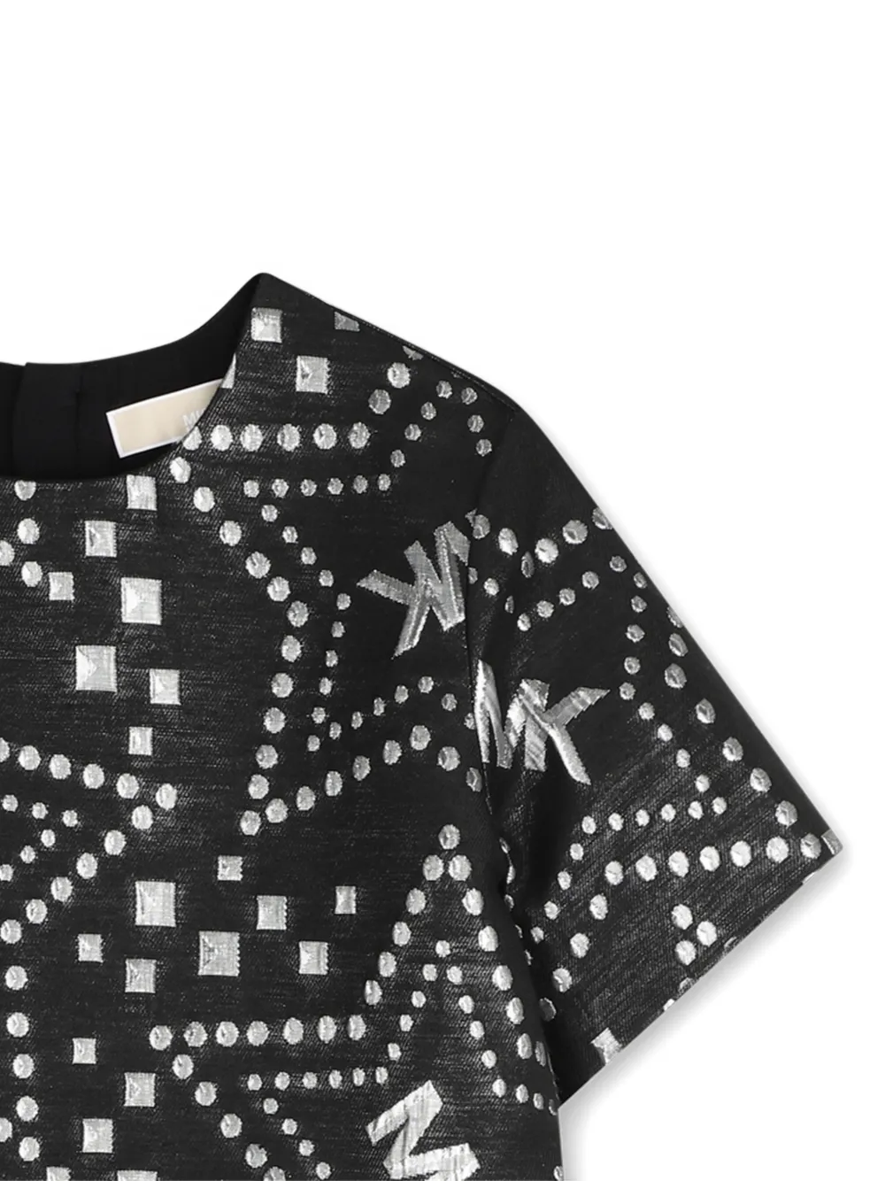 Michael Kors Kids Jurk met korte mouwen en logopatroon Zwart