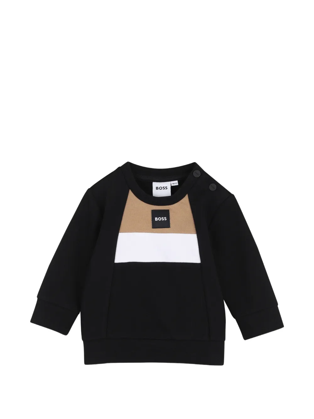 BOSS Kidswear Trainingspak met logo-patch en colourblocking Zwart