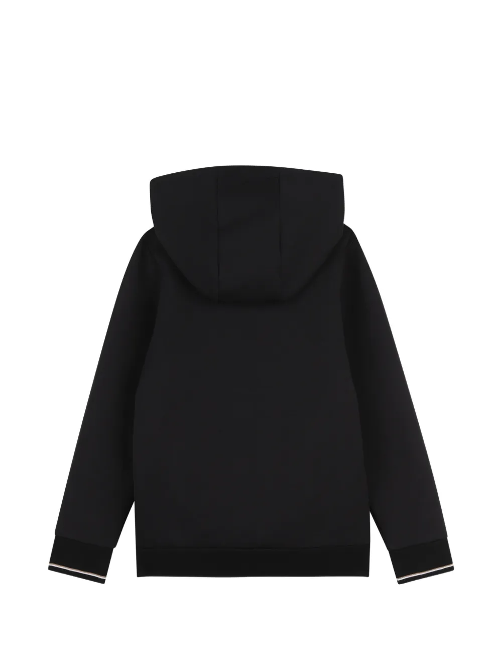BOSS Kidswear Hoodie met logoprint en rits Zwart