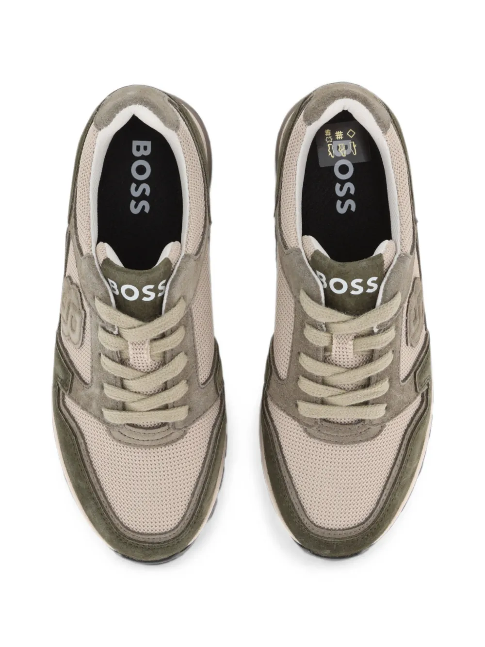 BOSS Kidswear Sneakers met logopatch Groen