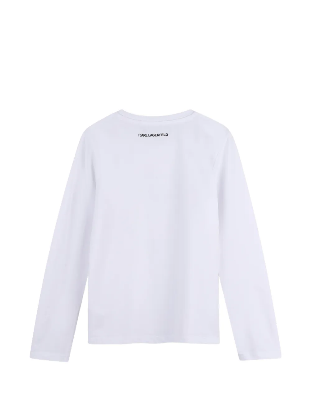 Karl Lagerfeld Kids Choupette T-shirt verfraaid met stras Wit