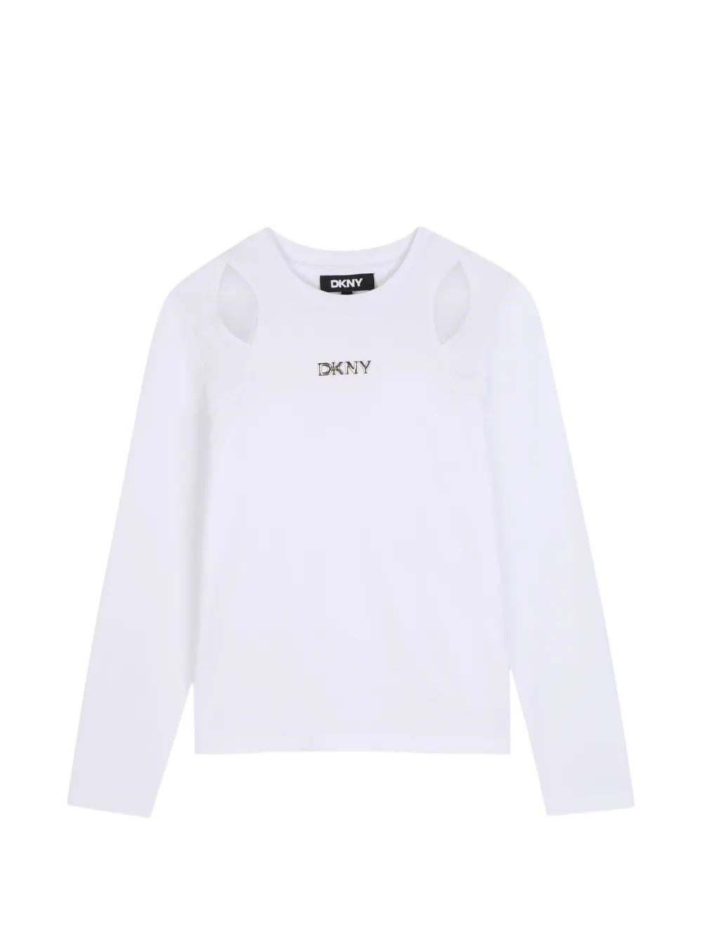 Dkny Kids T-shirt con dettaglio cut-out - Bianco