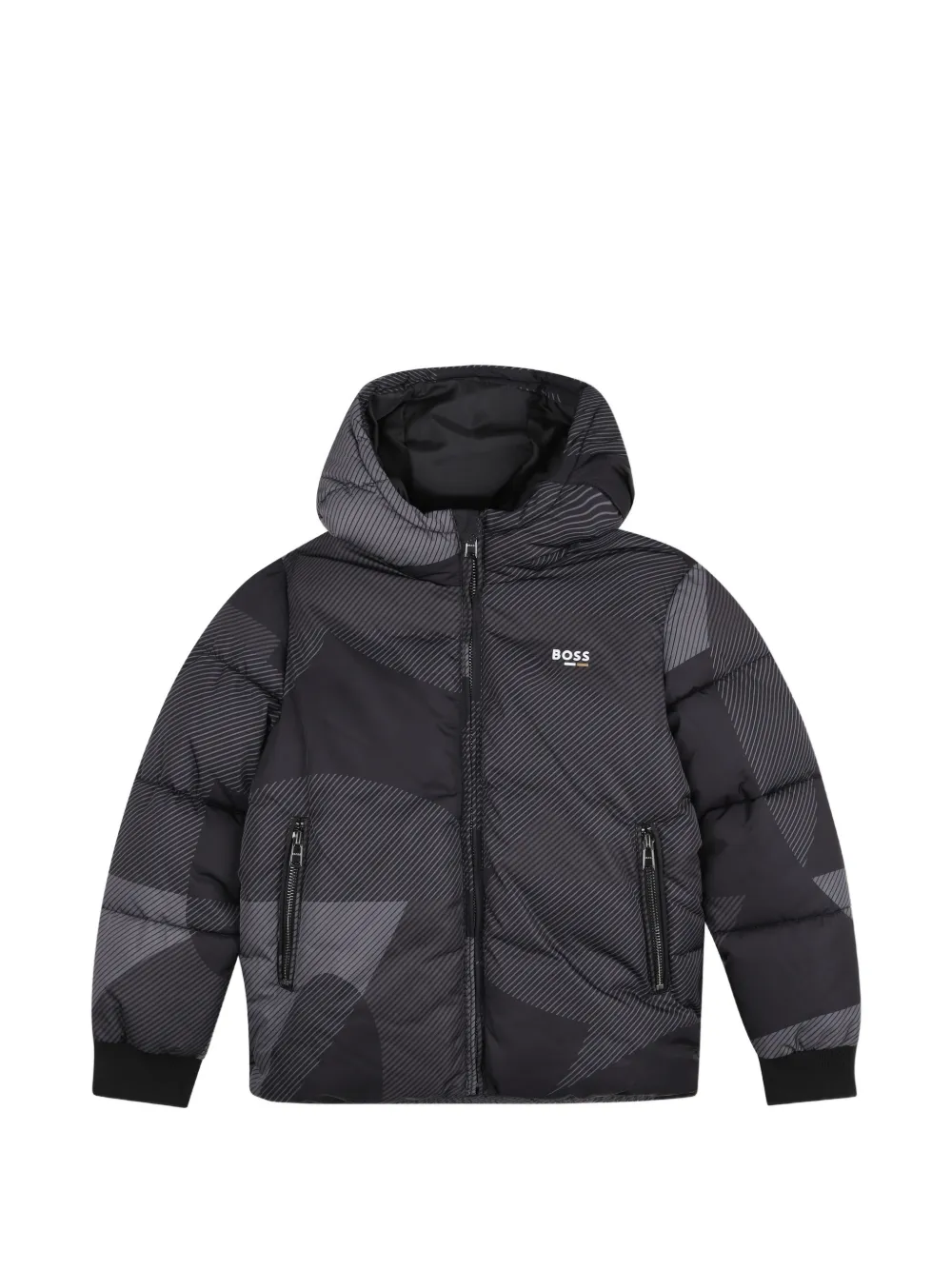 BOSS Kidswear Piumino con stampa monogramma - Nero