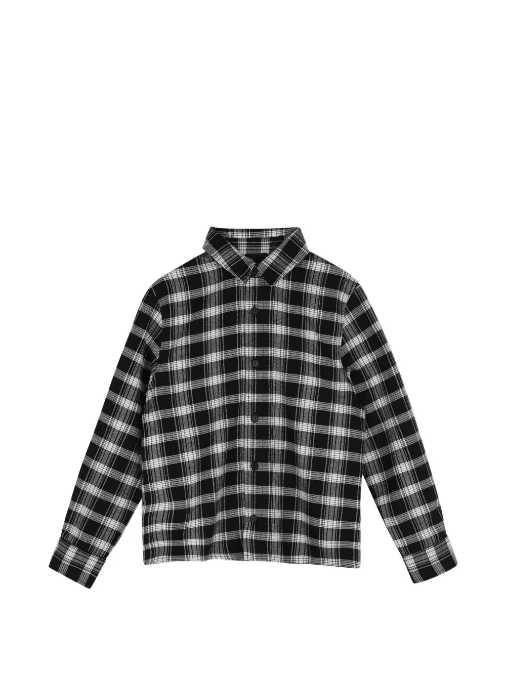 Givenchy Kids check-pattern long-sleeve shirt - Schwarz