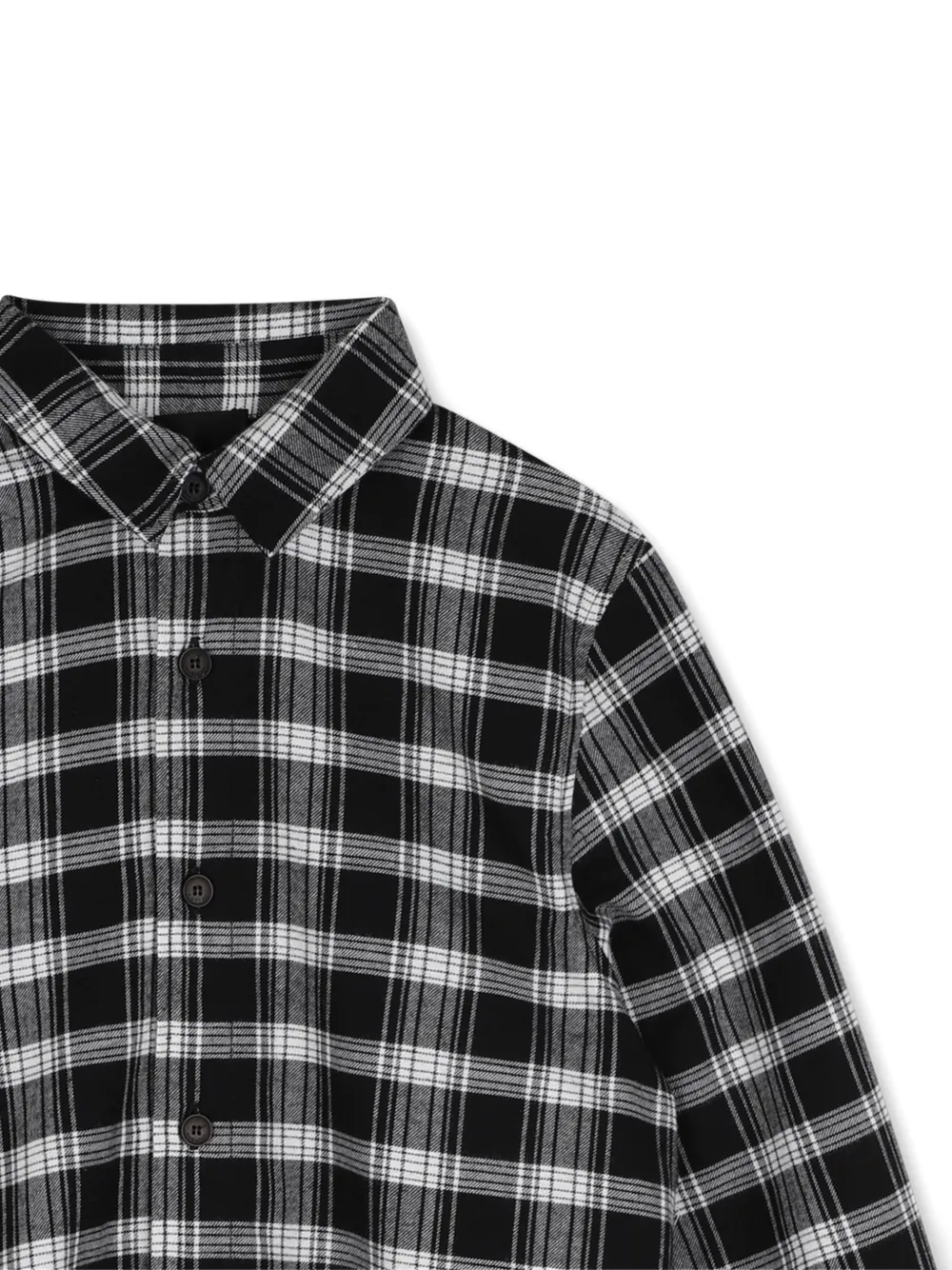 Givenchy Kids Geruit shirt Zwart