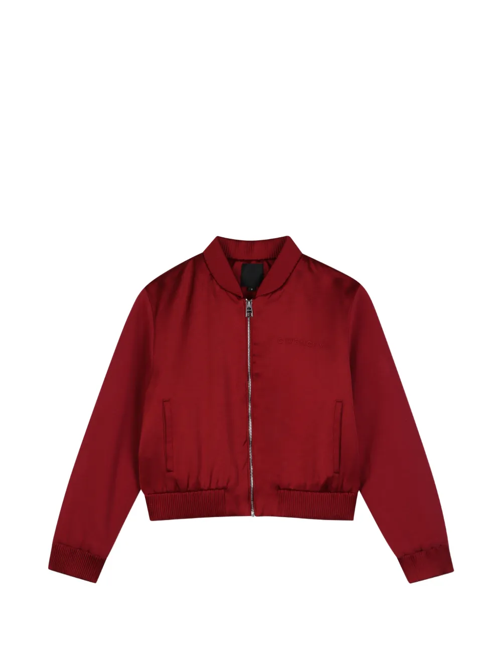Givenchy Kids Bomberjacke mit Logo-Stickerei - Rot