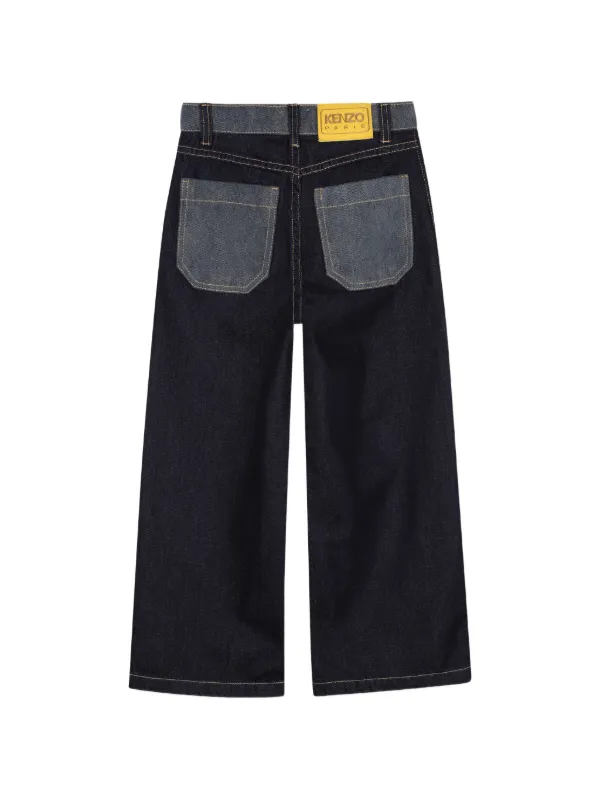 Kenzo Kids ワイドジーンズ | ブルー | FARFETCH JP