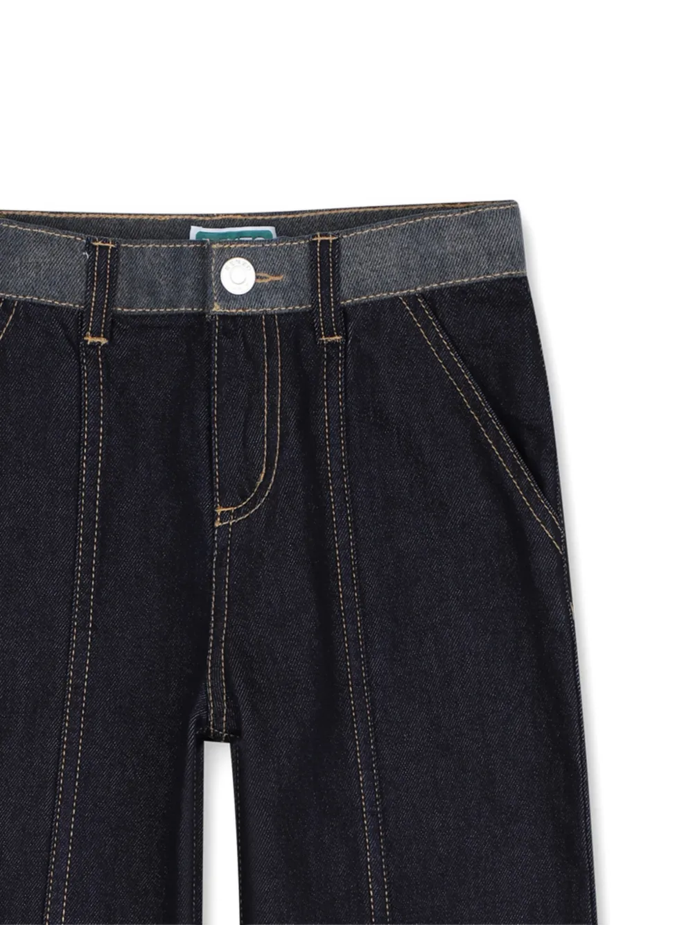 Kenzo Kids Animal Fantasy jeans met vlakken Blauw