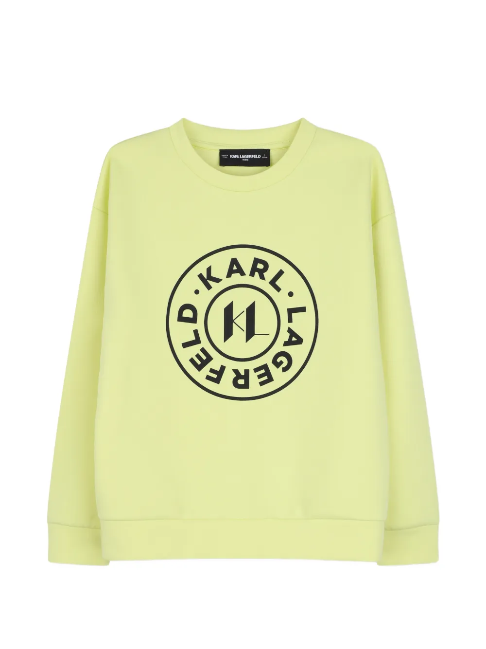 Karl Lagerfeld Kids Felpa con stampa logo - Giallo